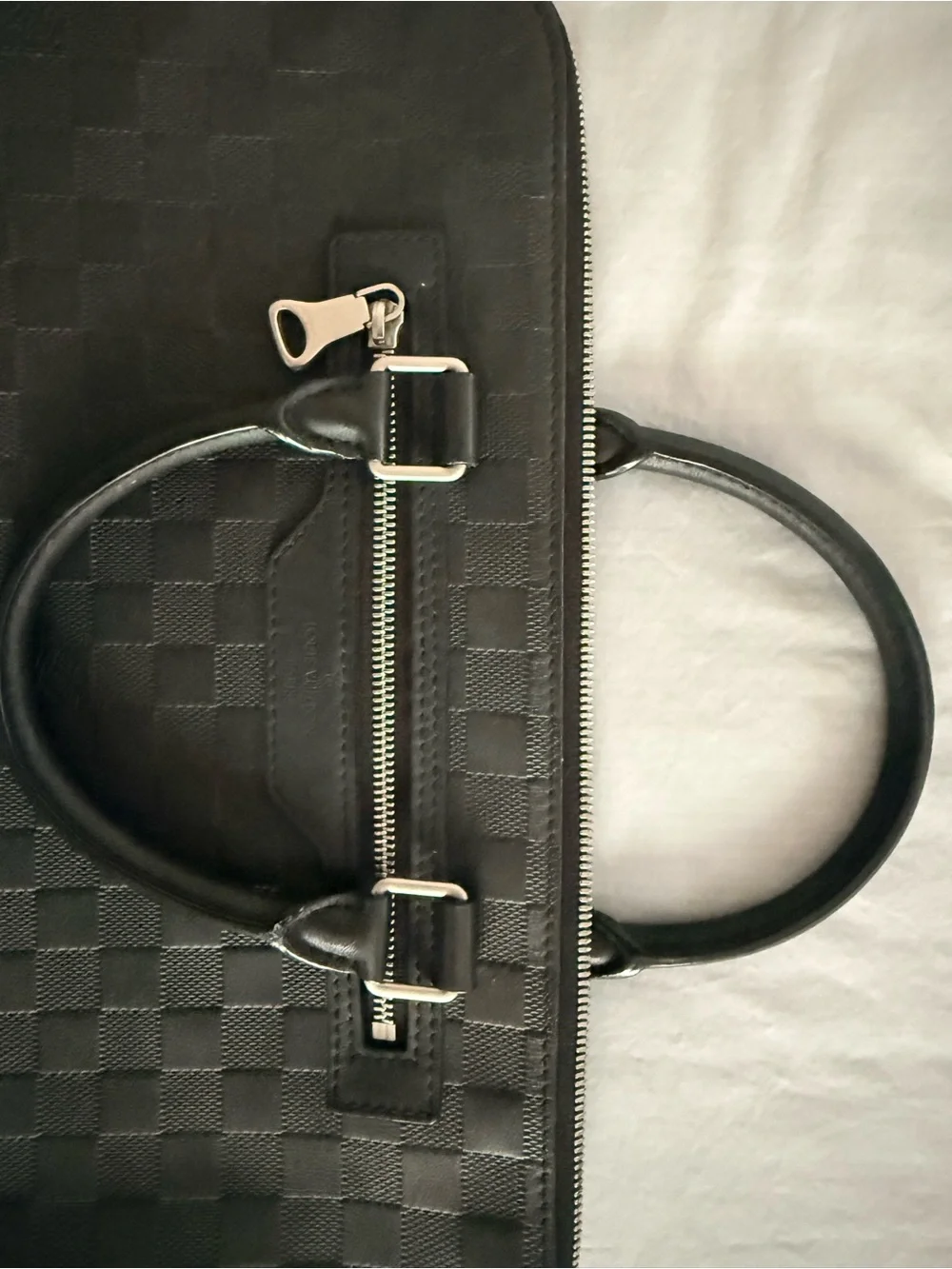 Louis Vuitton Black Damier Laptop Briefcase